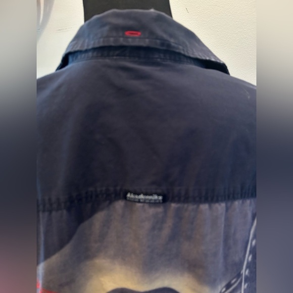 50%off w♥️ Grunge Akademiks Y2k Military Button Up Shirt Vintage thrashed flaws - Picture 5 of 10